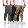 Pánské úzké pracovní kalhoty jednobarevné s manžetami - Ležérní kolekce 2024