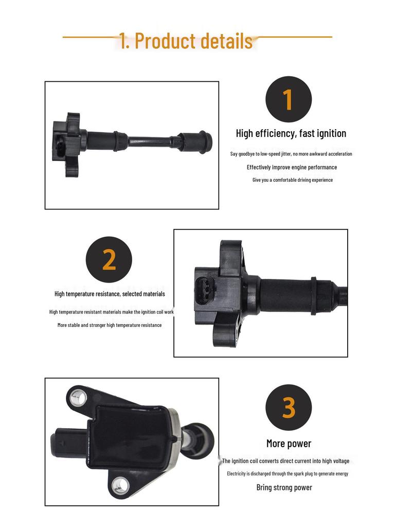 Ignition Coil for Ford Fiesta ST & Kuga - Part No. BM5G-12A366-DA, 1700610, 1762724