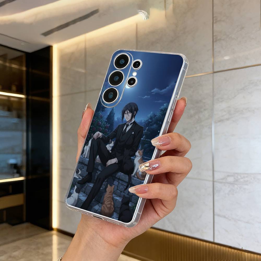 Classic anime-B--Black- Butler Phone Case For Samsung S25,S24,S21,S22,S23,S30,Ultra,S20,Plus,Fe,Lite Transparent Cover