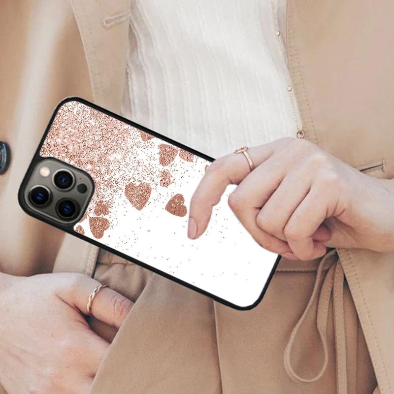 Love Rose Gold Style Magnetic Phone Case For APPLE iPhone 17 Air 16 14 13 12 Pro Max 15 Plus Wireless Charge With MagSafe Cover