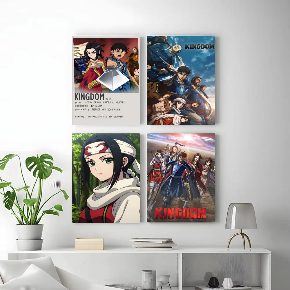 Anime K-Kingdom Poster  Self-adhesive Art Waterproof Paper Sticker Coffee House Bar Room Wall Decor