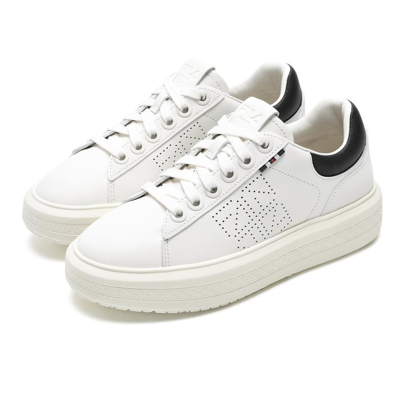 Fila Heritage Sneakers Retro Series Comfortable Versatile Durable Low-Top Running Shoes Women Sneakers White Black F12W442101FWB