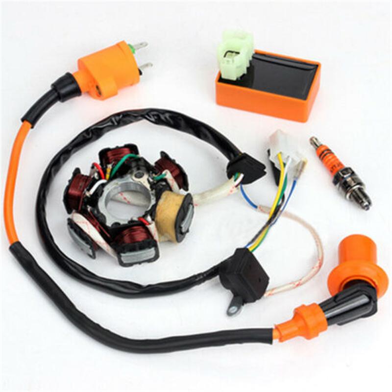 GY6 Scooter Modified Accessories Start Coil High Voltage Package Igniter Spark Plug Assembly