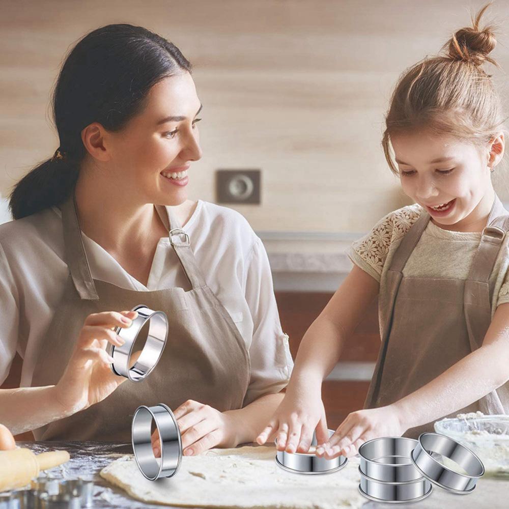 Round Double Rolled Kitchen Baking Tool Bread Metal Cake Mold Muffin Ring Bakeware Tart Ring