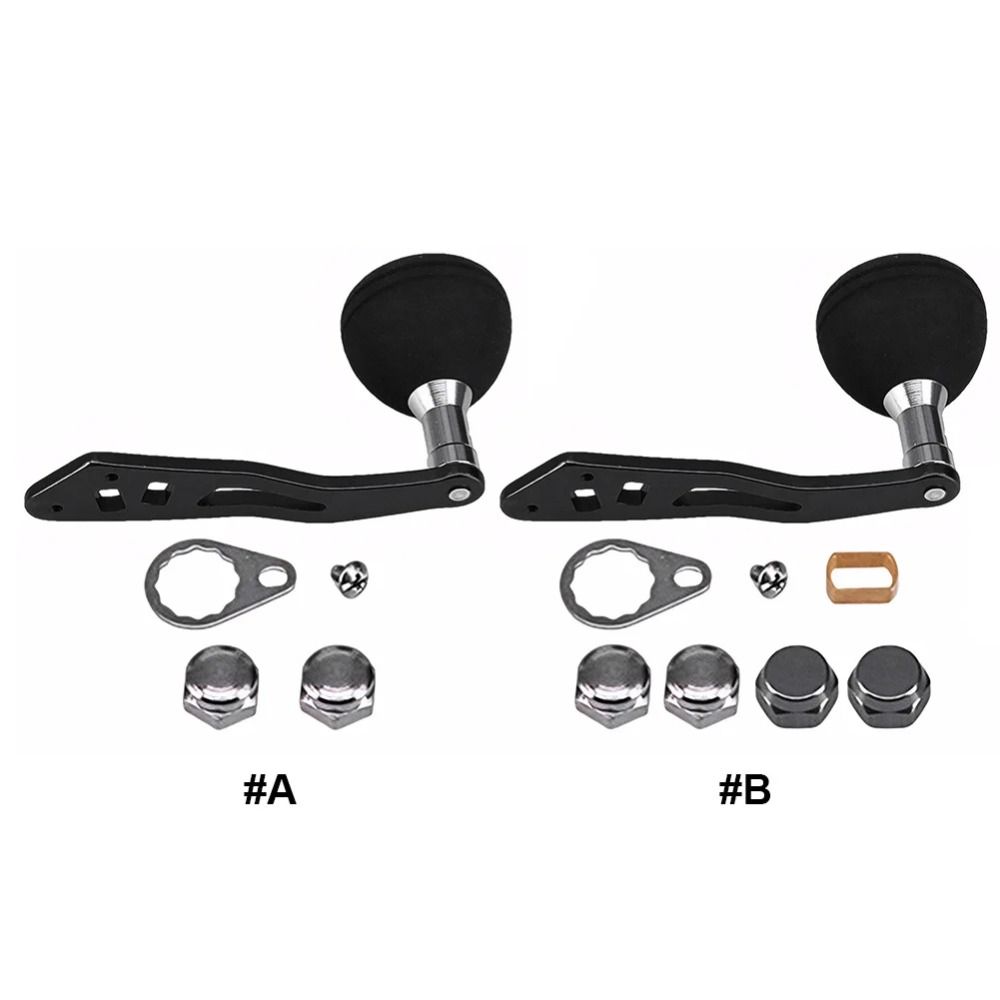 Aluminum Zinc Zinc Alloy Fishing Reel Handle EVA Oval Baitcasting Reel Handle Outdoor Sports
