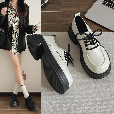 Mocassini da donna Donna Primavera Autunno Nuove Décolleté con plateau Stringate Scarpe Mary Jane Casual Oxford in pelle PU Tacchi spessi per donna