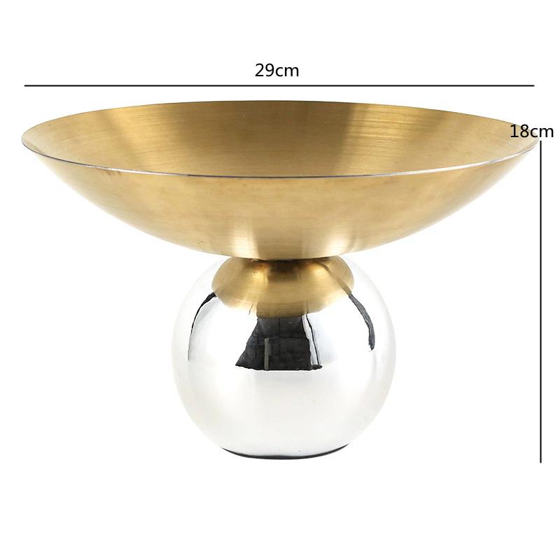 Spherical Metal Storage Tray, Circular Fruit Tray, Snacks, Candy Bowl, Kitchen, Tableware, Modern Art, Living Room Decoration