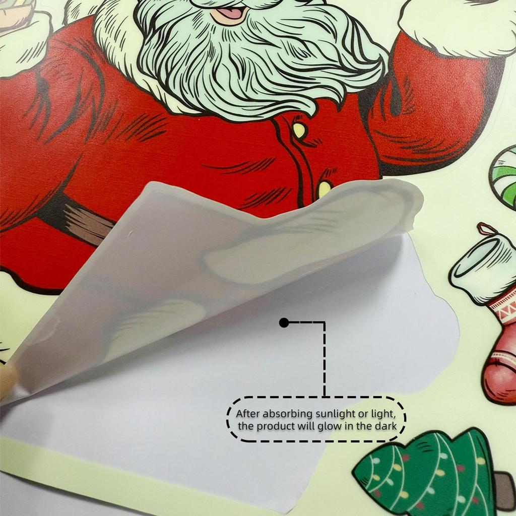 Jul Fönsterdekaler 1 Ark Juldekoration Fönsterdekaler Design Lämplig För Jul Nyår Hem Skola Festtillbehör