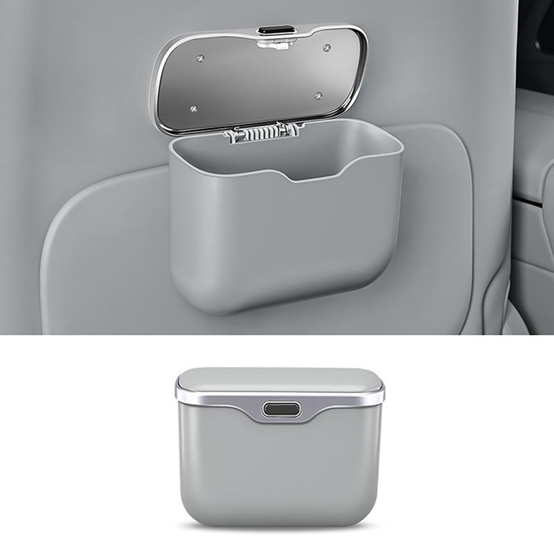 1pc Multifunctional ABS Car Trash Can - Universal Dry Wet Dual-Use Garbage Bin for Car Interior Storage
