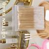 30/60 Stück Einweg Holz Baumwolle Wattestäbchen Pinsel Make-up Pinsel Längeres Wattestäbchen Pinsel Fussel frei Mikro Pinsel