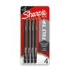 Pens Felt Tip Pens Fine Point 0.4mm Black 4 Count