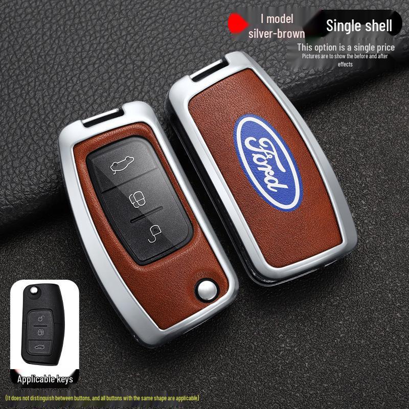 Key Case Cover Shell for Ford Fiesta, Focus (2009-2014), and 17 Years Ecosport Models