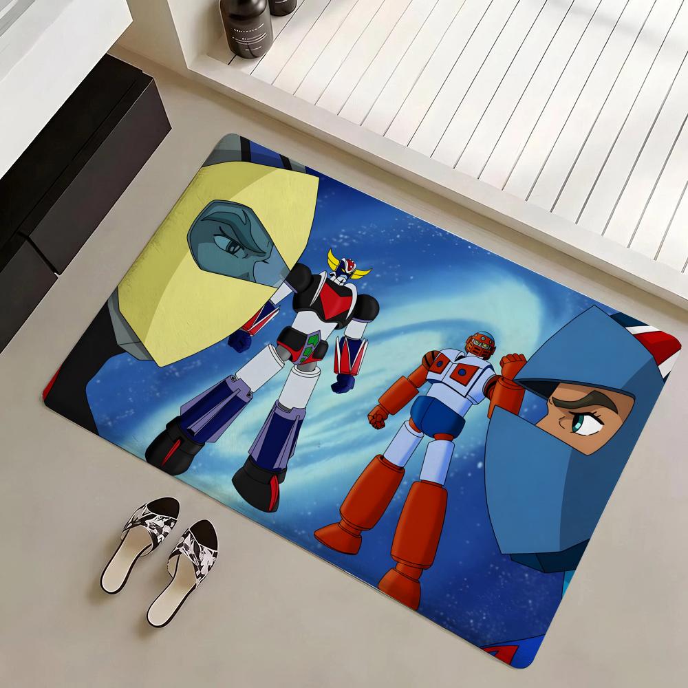Felpudo Eco Franela Felpudo Antideslizante Inodoro Interior Suave Felpa Corta Alfombra de Piso Anime U-UFO Robot Goldrake