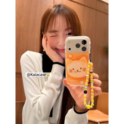 Playful Soft Cute Cartoon Cat Star for Apple 17promax Mobile Phone Case Iphone16pro New 17