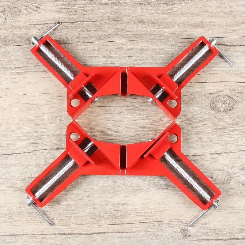 4 Stück 90-Grad-Winkelklemme 100mm Gehrungs-/Eckklemme für Bilderhalter Holzbearbeitung HT1758