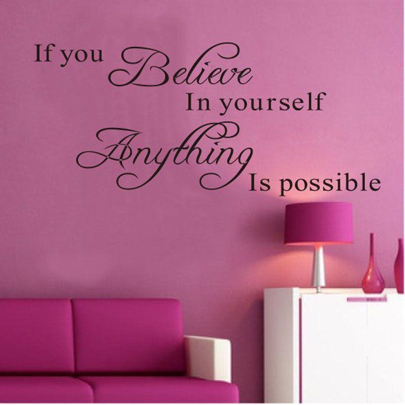 Premium Vinyl Home Room Decor Art Quote Wall Decal Stickers Bedroom Removable Mural