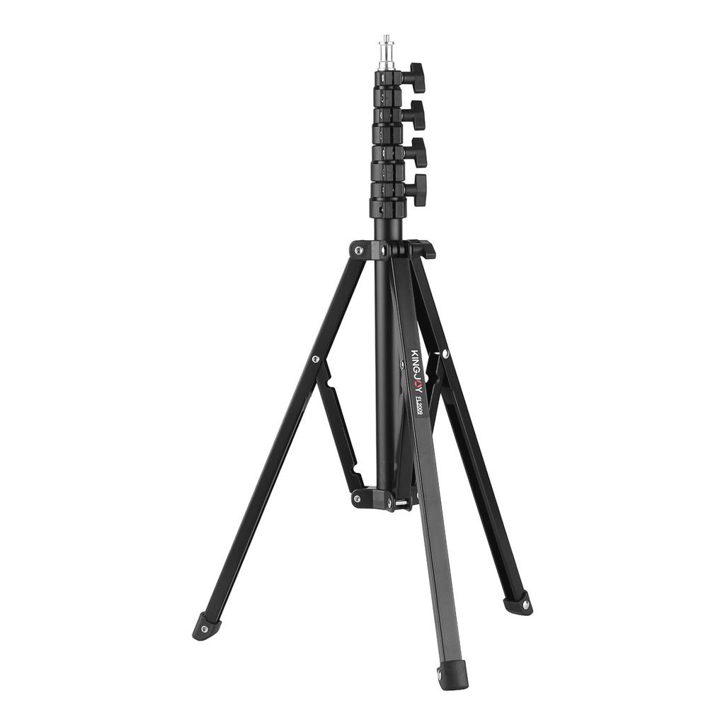 KINGJOY FL2009 Adjustable Metal Tripod Light Stand 10kg 22lbs Load Capacity 1 4 Inch Screw Max. Height 182cm 6ft for