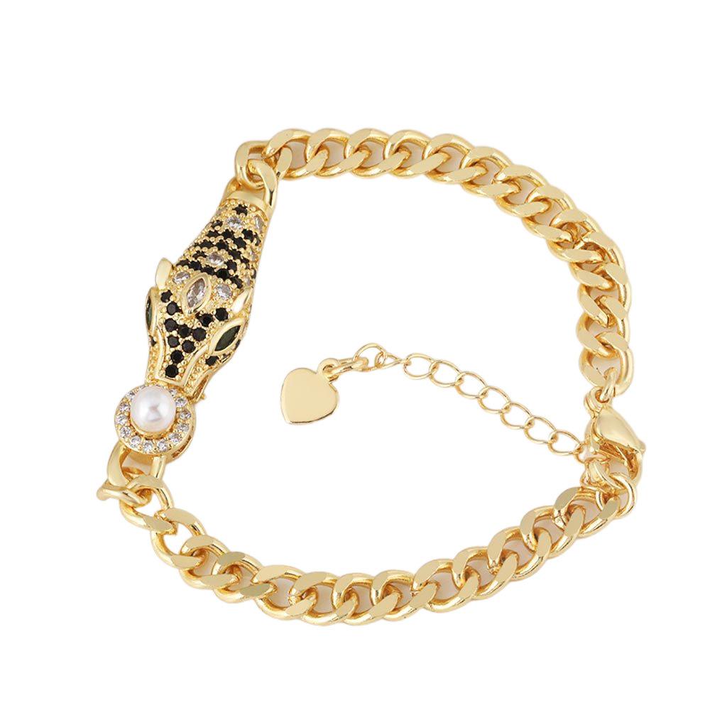 European and American Hip-hop New Creative Leopard Head Bracelet Fashion Bracelet