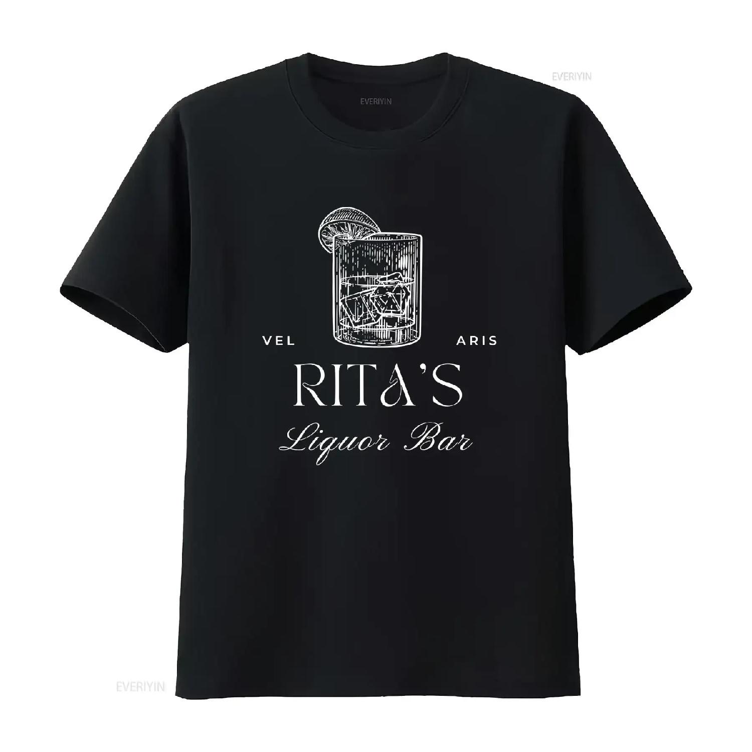 

Rita s Liquor Bar T shirt ACOTAR Velaris Bookish Merch s for Bookworms City of Starlight Lounge vintage Washed Comfortable Soft S чёрный