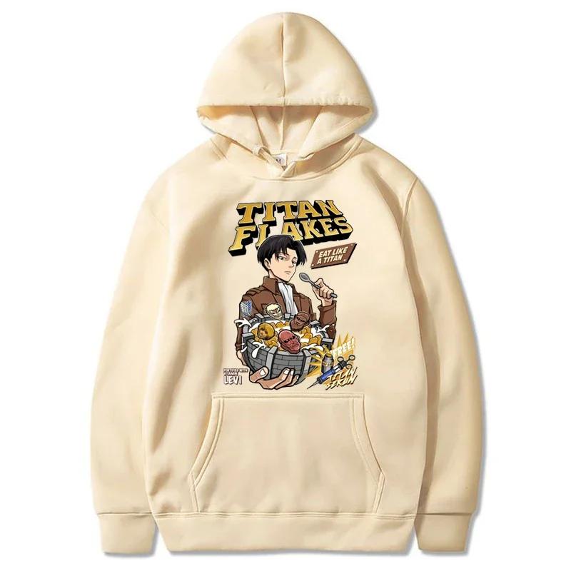 Men Women Anime Hoodies Attack On Titan Levi Ackerman Plus Size Sweatshirt Manga Streetwear Harajuku Autumn Unisex Pullover