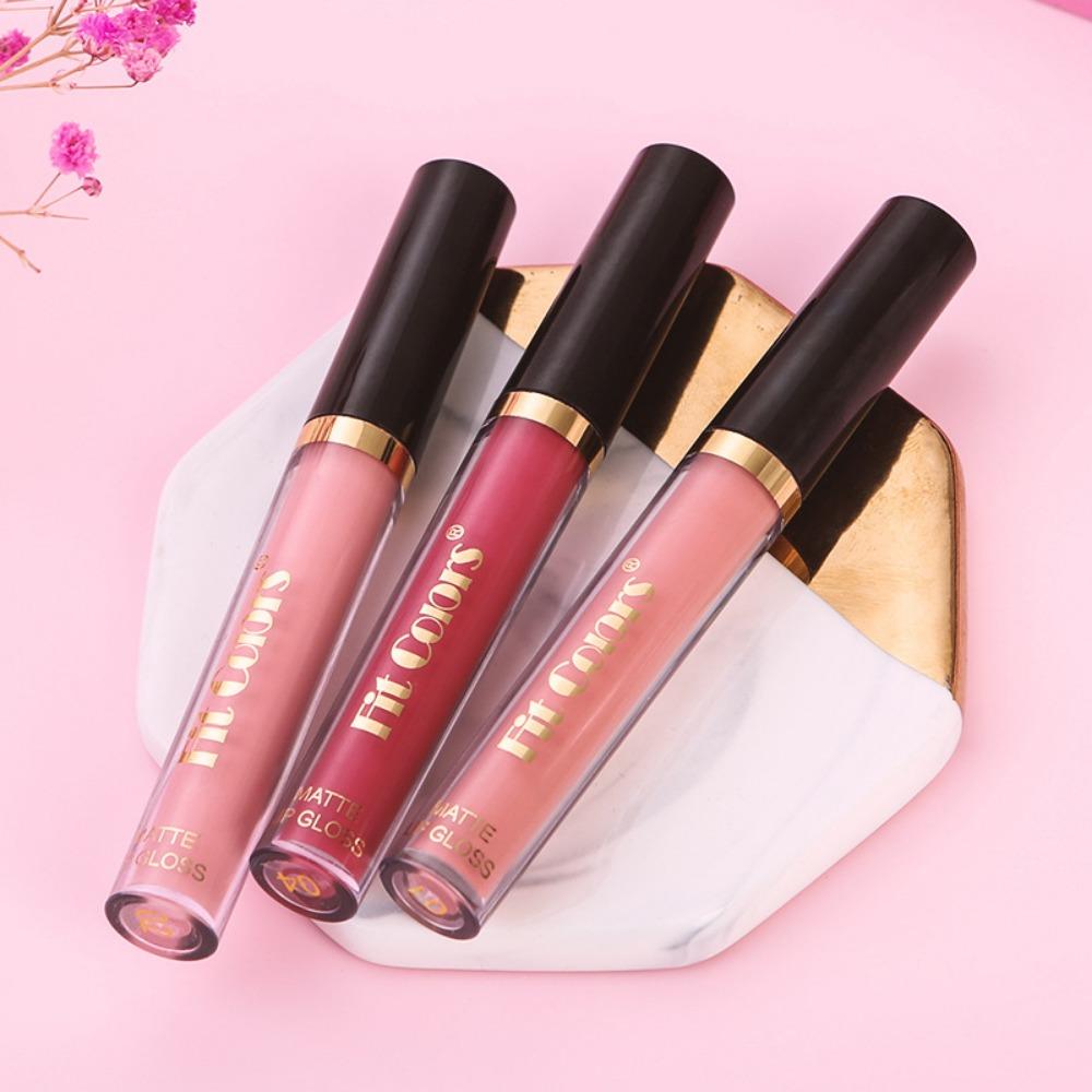 Fit Colors 6 Color Matte Without Dipped Cup Lip Gloss, Not Sticking Cup, Fog Velvet Fine Tube Liquid Lipstick