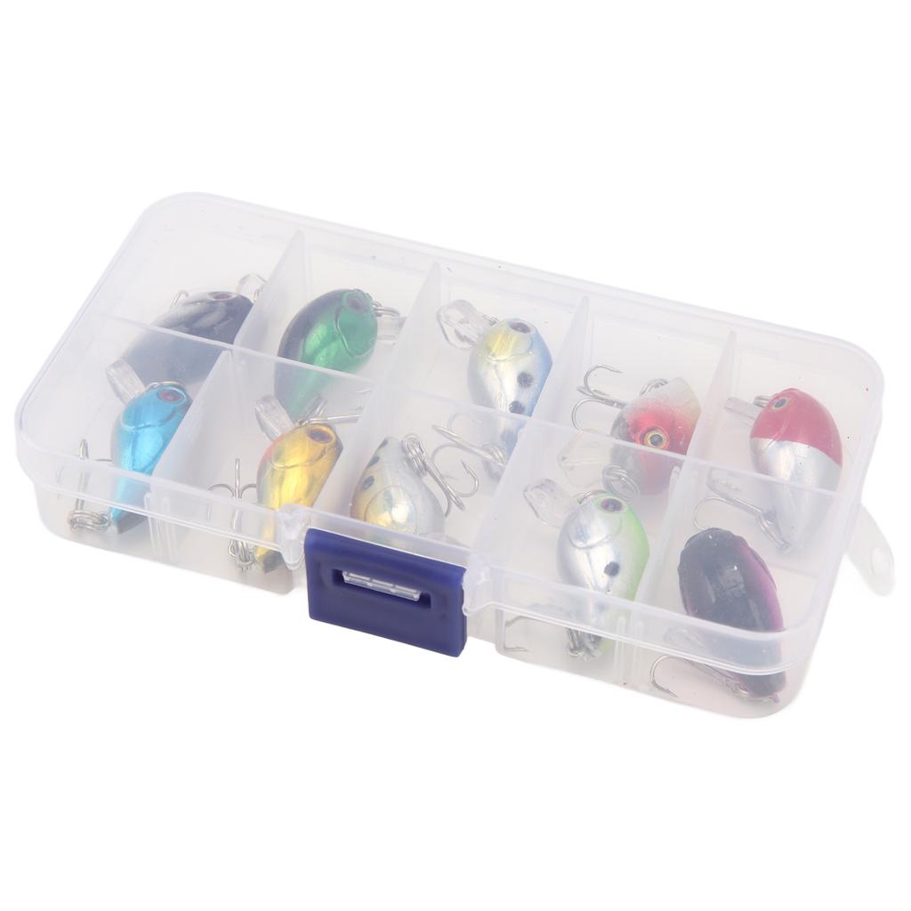 10Pcs Minnow Crankbait Fishing Hard Baits Fishing Lures Kit for Saltwater Freshwater