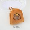 Cute Capybara Cartoon Plush Coin Purse: Portable Kids' Wallet & Storage for Earphones and Lipstick