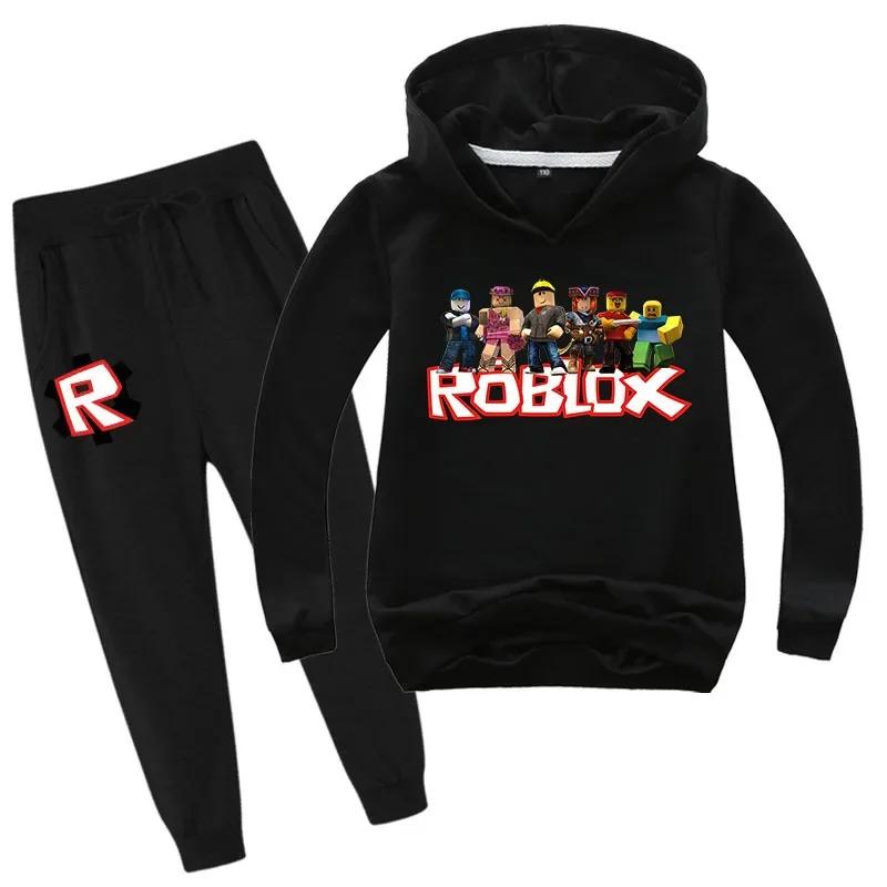 

Игровой набор одежды Roblox, одежда для малышек, куртка для мальчиков, брюки, комплект из 2 предметов, детский спортивный повседневный костюм, подарки 110