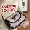 Korean Ins Niche Sweet Sister Armpit Bag Women's French Bow Shoulder Small Square Bag Summer New Messenger Bag