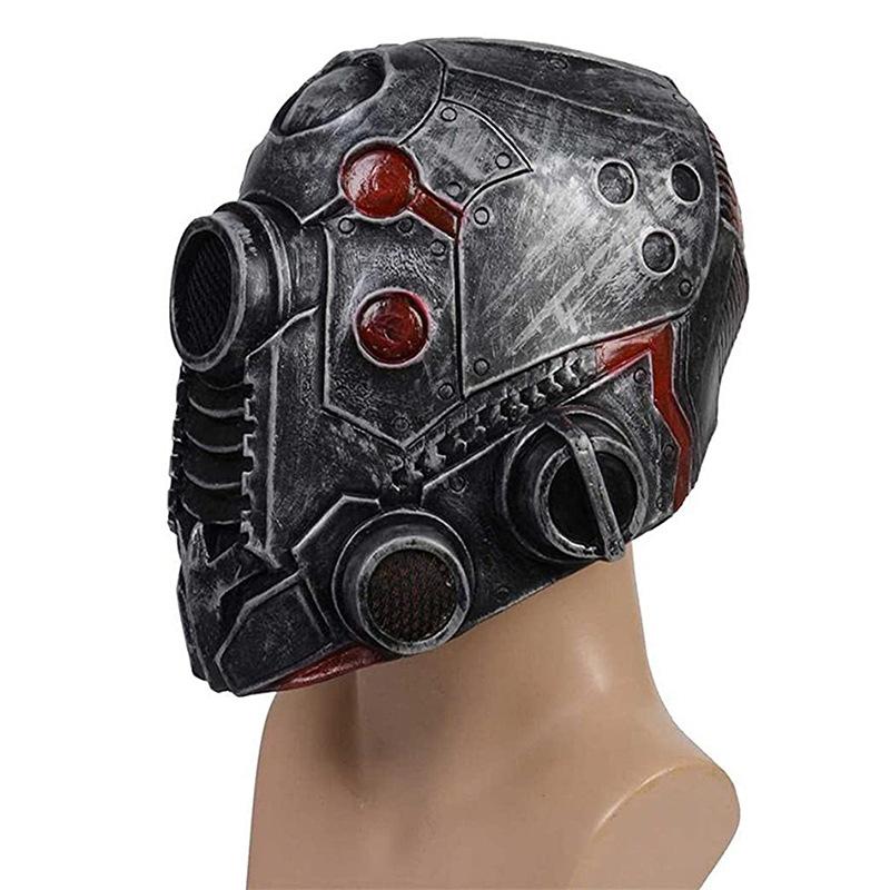 Punk Masque Helmet Halloween Cosplay Natural Latex Full Head Mask Steampunk Robot Masque Headgear Halloween Costume Props