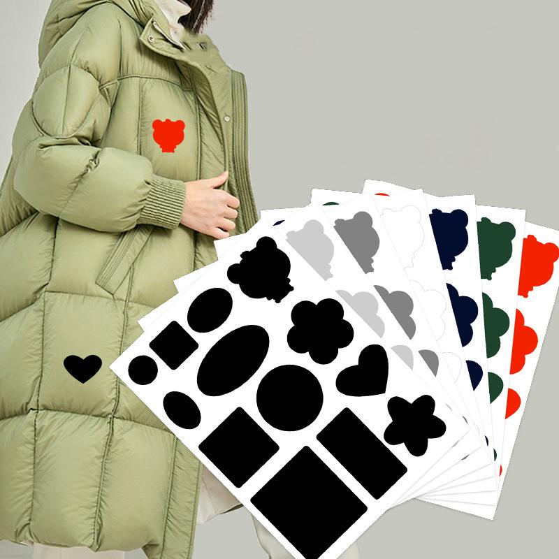 Öntapadós javítófoltok pehelykabátokhoz, pólókhoz, nadrágokhoz, mosható folt, esőkabát, esernyőszövet, sátor matricák