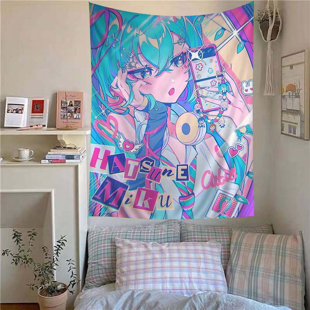 Kawaii Anime Girl Tapestry Chibi Characters Manga Print Wall Hanging Ideal for Bedroom Decor Anime Y2K Aesthetic Fans