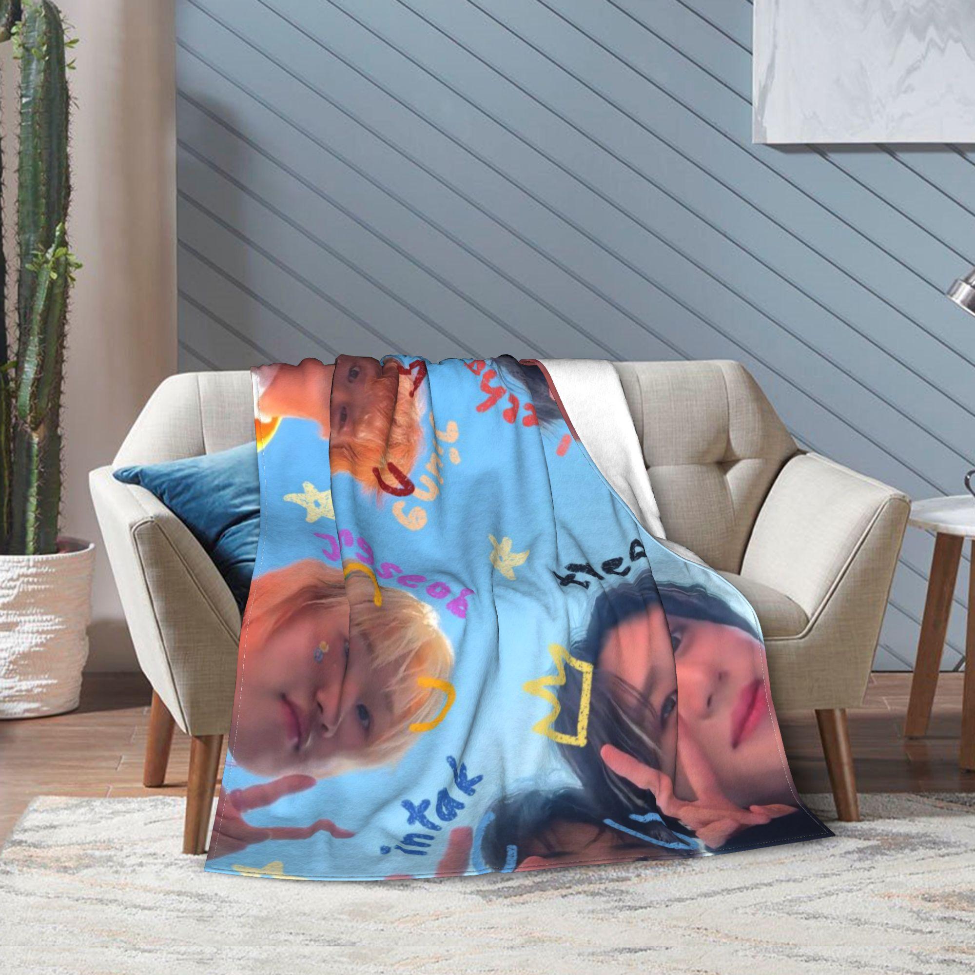 

Super Soft DUH! P1Harmony Kpop Music Album Throw Blanket Premium Fleece Flannel Bed Blanket Cozy Warm Blankets All Season Use 30x40in