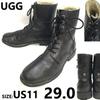 UGG Lace Up Shearling Mid Boots Black Size US11 29.0cm(USED)