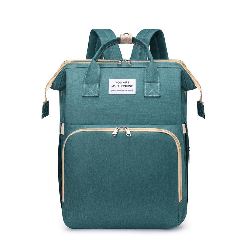Upgraded Foldable Mummy Backpack: Multifunctional Large-Capacity Baby Bed