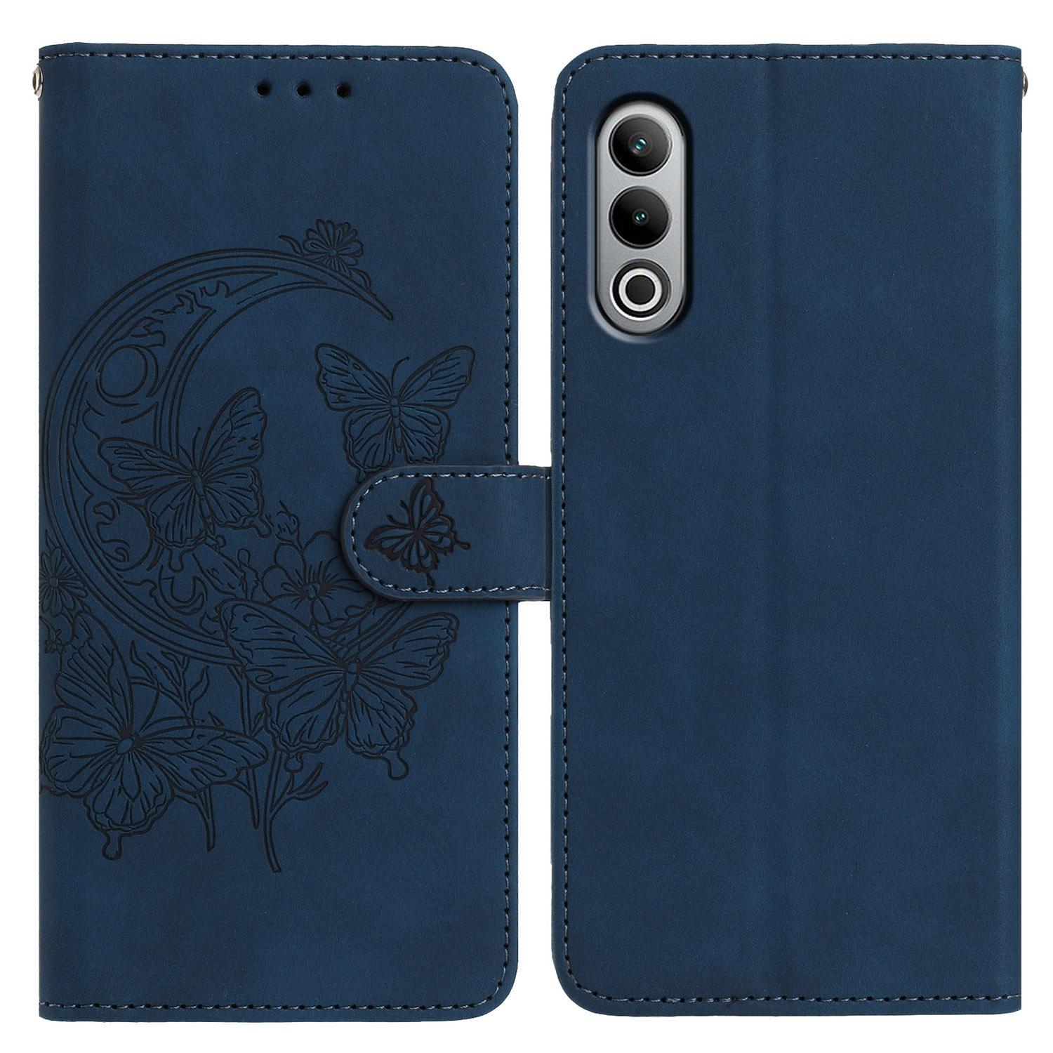 

For OnePlus Nord CE4 5G Case Butterfly Flower Imprinted PU Leather Wallet Stand Phone Cover H
