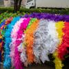 DIY 2M Natural Turkey Feather Boa Bulk - Pink Marabou Plumes for Wedding Decor, Carnival Costume, DIY Shawl Accessories