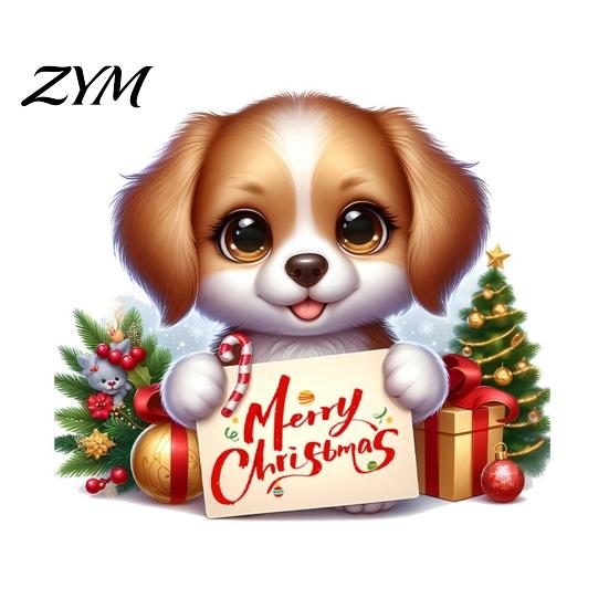 Self Adhesive Festive Wall Stickers Christmas Switch Stickers, Removable Santa Claus/Puppy/Reindeer/Elf/Pickup Truck Light Decorative Holiday
