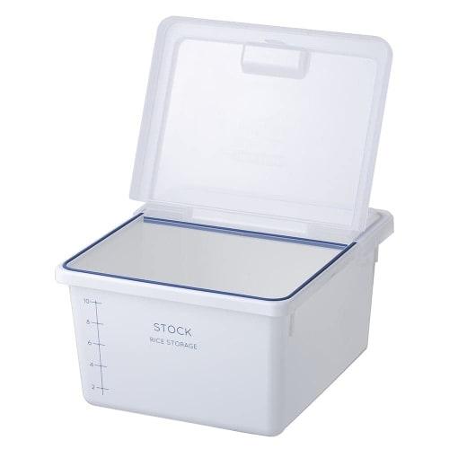 CAINZ Airtight Rice Container for Freshness, Drawer Type, 12kg Capacity, with Moisture and Oxidation Prevention Gasket and Measuring Cup