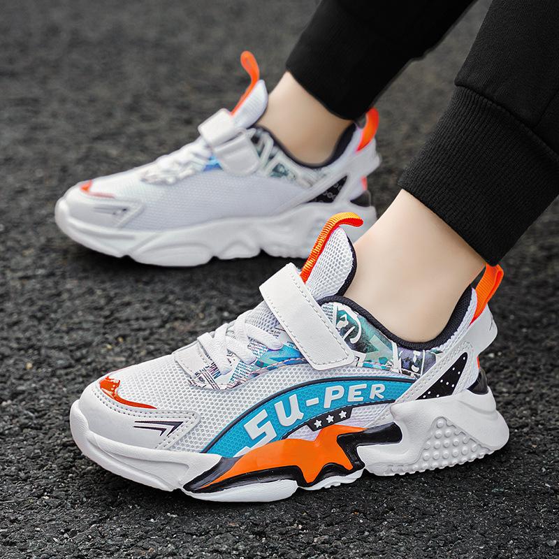 

Детская спортивная обувь, дышащие кроссовки для мальчиков и девочек, легкая детская спортивная обувь с мягкой подошвой, противоскользящая обувь 39 оранжевый