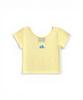 Bonseullipi Ocean Wave Rib Crop Tee (Yellow)