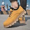 Fashion Luxury Brand Men Fashion Frosted Suede Leather Boots Lace Up Genuine Leather Ankle Boots High Top Casual Outdoor Walking Shoes