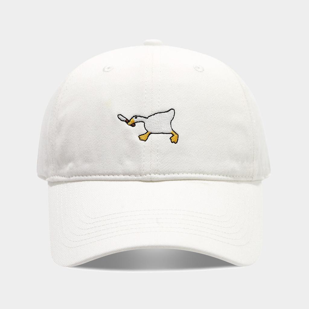Cute Embroidered Goose Baseball Cap for Women Casual Adjustable Summer Sun Protection Golf Cap Fashion Cartoon Animal Peaked Cap