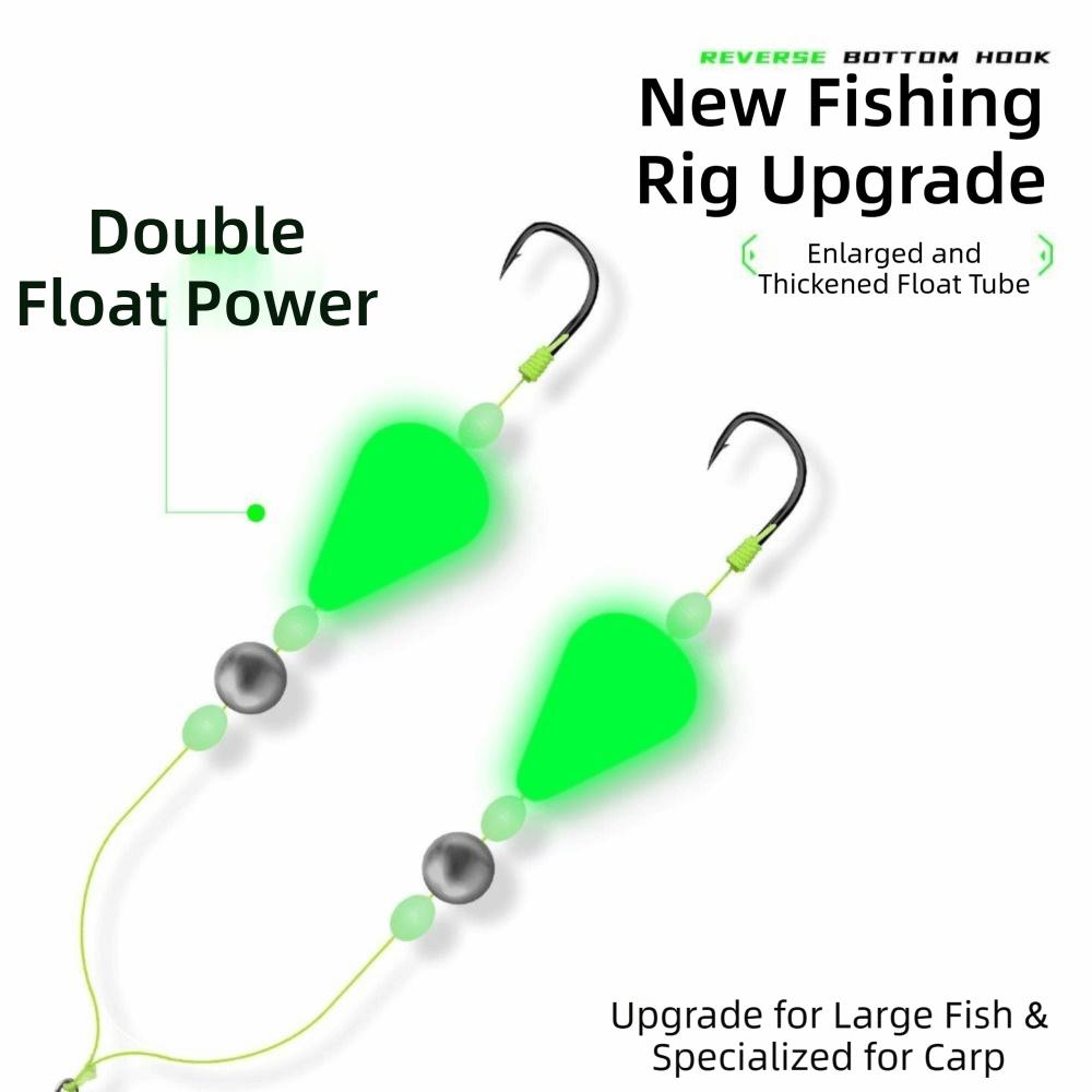 Size4#-12# Reverse Off-Bottom Double Hook Rig Surf Fishing Rigs  European Carp Fishing