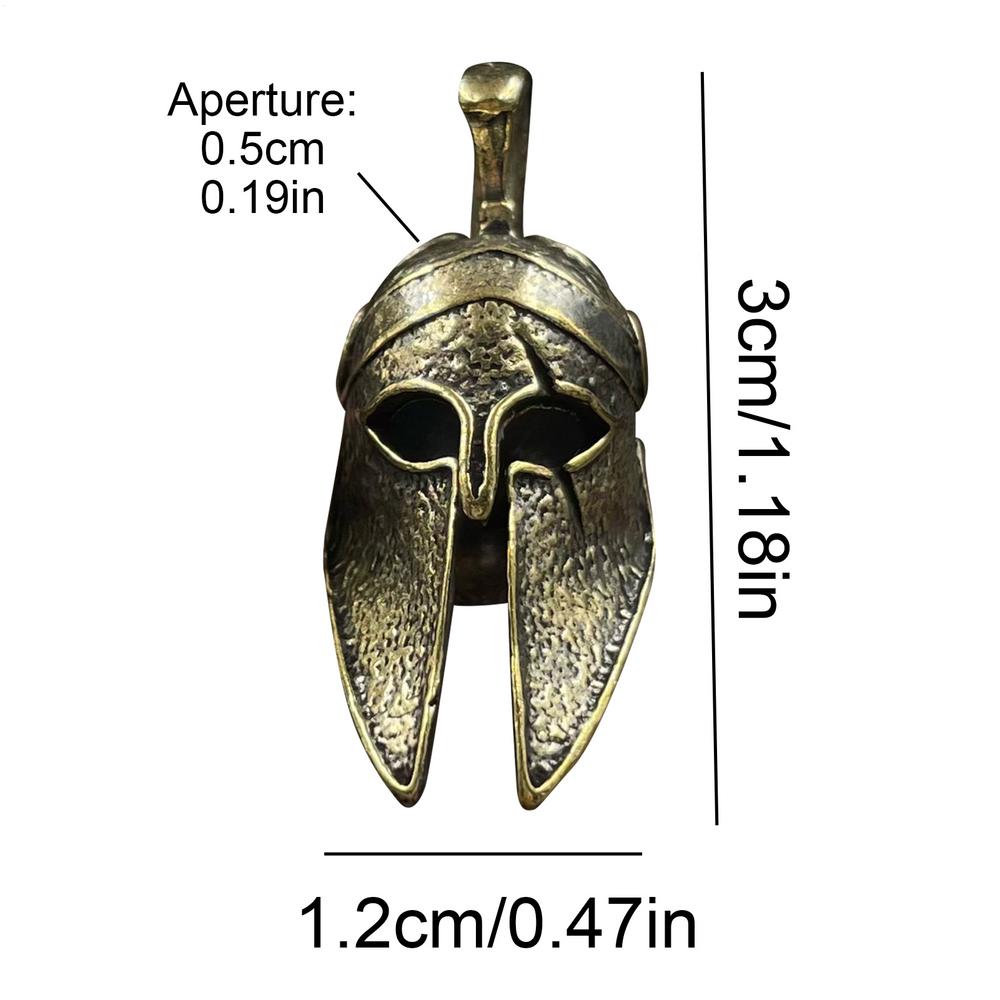 Helmet Pendant Pure Brass Knife Pendant Umbrella Rope Pendant Flashlight Finger Tiger Pendant S-partan Helmet Keychain