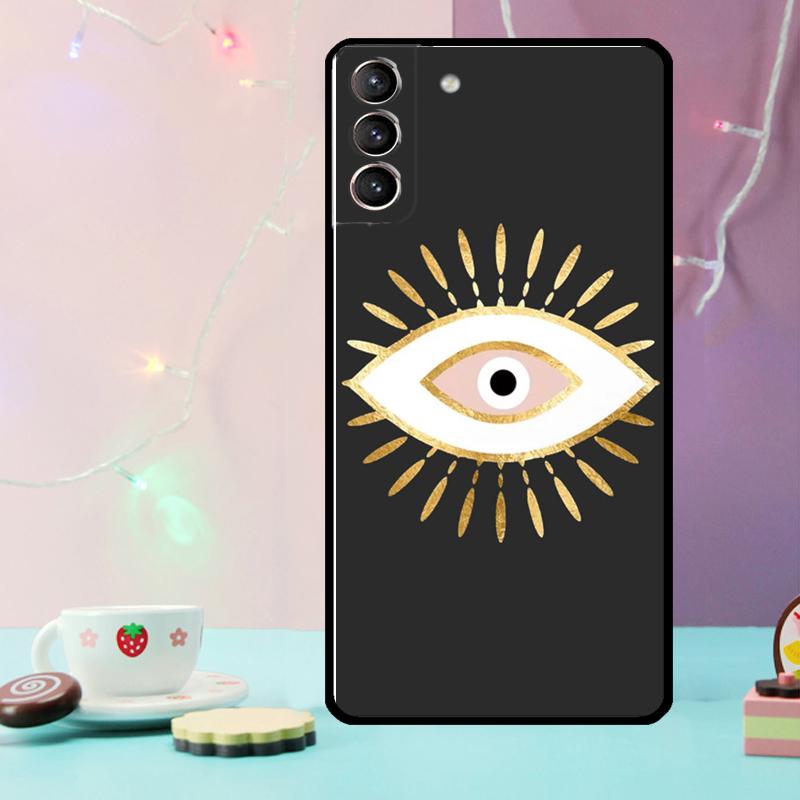 Evil Eye Hamsa Phone Case For Samsung Galaxy S25 Ultra S20 S21 S22 S23 S24 Ultra Plus S9 S10 S25 FE Cover