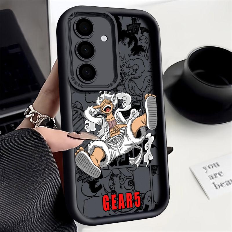 Ones Pieces Nika Phone Case For Samsung S26 S25 S24 S23 S21 S20 Ultra Monkey D Luffy Sun God For Galaxy S25 24 FE S26 Plus Cover