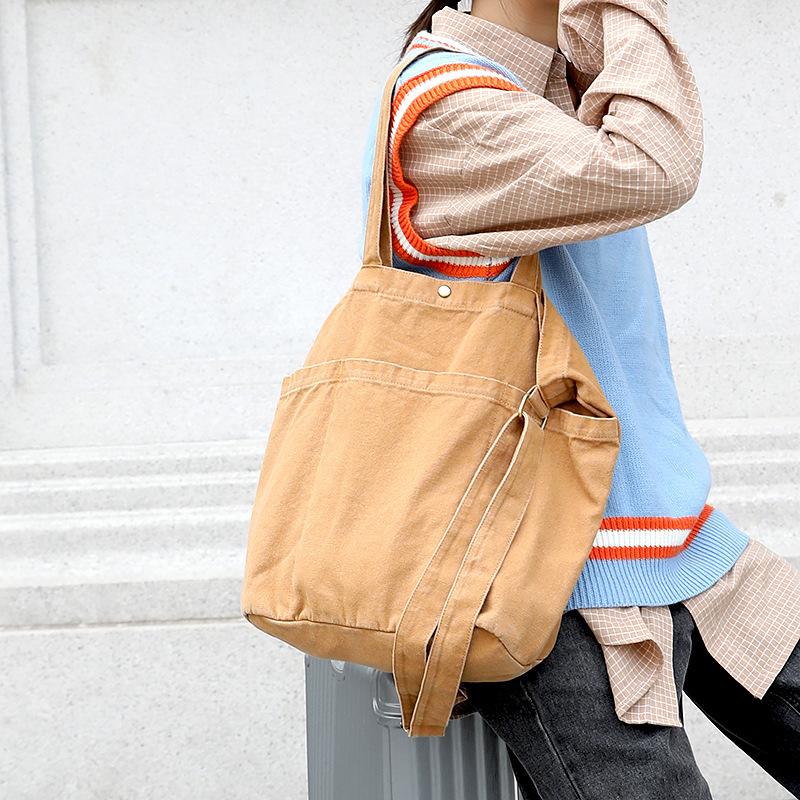 Washing Canvas Bag Women's Old Mori Series Large-capacity Shoulder Bag Series Casual Tote Bag