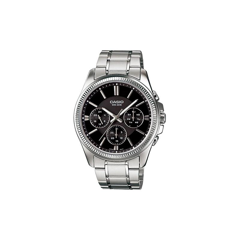 Casio STANDARD Series Casual Trendy Business Quartz Movement Stainless Steel Strap Japanese and Korean Watch Men s Watch Black MTP-1375D-1AVDF чёрный