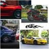 3 Pcs Black Flame Reflective Sticker Decal for Cars Motorcycle
